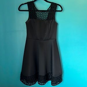 Detailed design black dress